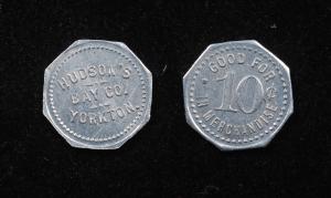 Rare Yorkton 10 Cents Hudson's Bay Company Coin