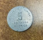 Hudson's Bay Company Labrador District 5 Cent Token