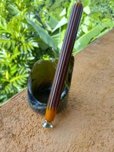 Two-Tone Caramel Black Bakelite Tobacco Pipe Tamper