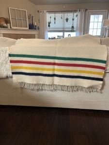 HBC Hudson's Bay Caribou Wool Throw Blanket