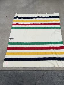 Hudson's Bay Stripes Wool Blanket Made in England