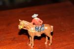Vintage Crescent RCMP Mountie Figurine on Horseback
