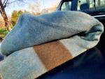 1920 Hudson's Bay Empire Blue Wool Blanket