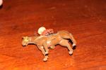 Vintage Crescent RCMP Mountie Figurine on Horseback