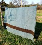 1920 Hudson's Bay Empire Blue Wool Blanket