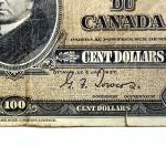 1937 $100 Bank of Canada Currency Note