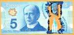 2013 Canada 5 Dollar Polymer Note, Rogers & Macklem
