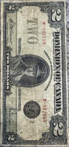 1923 $2 Canadian Note - Prince of Wales