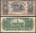 Scarce 1898 Dominion of Canada $1 Banknote