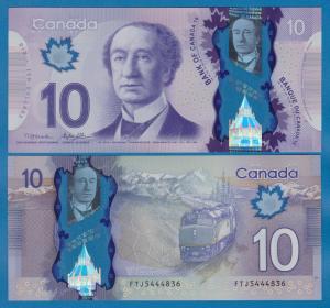 2013 Canada 10 Dollar Bill Macklem & Poloz