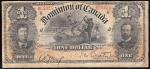 Scarce 1898 Dominion of Canada $1 Banknote