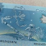 Canadian 5 Dollar Astronaut Currency Banknote