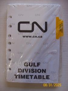 Canadian National Railroad Gulf Division Timetable