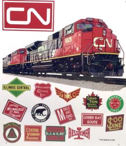 Canadian National Railroad Train Sign - 12"x10