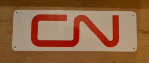 Canadian National Railway Vintage Railroad Sign