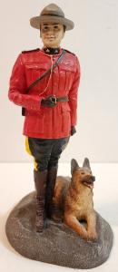 RCMP Mountie and Canine Resin Figure