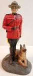 RCMP Mountie and Canine Resin Figure