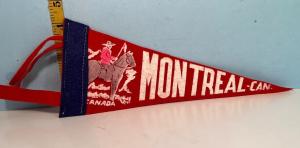 Montreal Canadian Mountie Logo Vintage Pennant