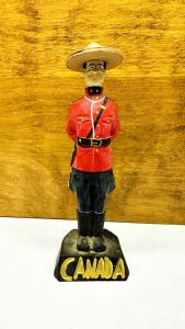 Hand-Carved Wooden Canadian Mountie Figurine 7