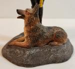 RCMP Mountie and Canine Resin Figure