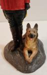 RCMP Mountie and Canine Resin Figure