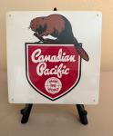 Canadian Pacific Beaver Metal Sign - 8"x8