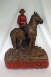 Vintage Windsor Whiskey Canadian Mountie Store Sign