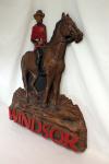 Vintage Windsor Whiskey Canadian Mountie Store Sign