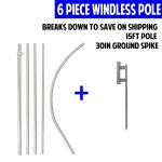 Canadian Flag Pole Kit with Windless Banner