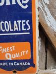 Vintage Moir's Chocolates Porcelain Sign for Collectors