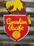 Vintage Canadian Pacific Railway Porcelain Sign