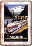 1955 Retro Canadian Pacific Railroad Metal Sign