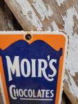 Vintage Moir's Chocolates Porcelain Sign for Collectors