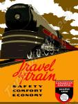 Canadian Pacific Railway Train Metal Sign 9" x 12