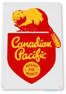Canadian Pacific Vintage 11x8 Tin Sign