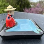 Vintage Canadian Mountie Police Ashtray - Japan