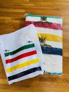 Hudson's Bay Wool Blanket with Multi Stripe