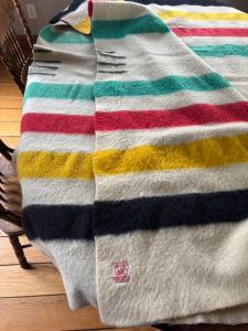 Antique Hudson Bay Blanket Pair, Red Label
