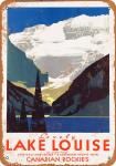 Lake Louise Vintage Metal Sign from Canadian Rockies