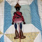 Wooden Mountie Pull String Ornament - Niagara Falls