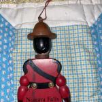 Wooden Mountie Pull String Ornament - Niagara Falls
