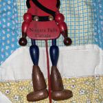 Wooden Mountie Pull String Ornament - Niagara Falls