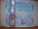 2013 Canadian Uncirculated Polymer $5 & $10 Set