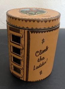 Canadian Mountie Vintage Leather Glass Coin Bank