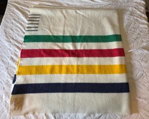 Hudson's Bay Vintage Wool Blanket 92"x95
