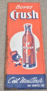 1940s French Canadian Orange Crush Advertising Sign