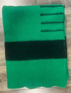 Hudson Bay Company Vintage Wool Green Blanket 75"x84”