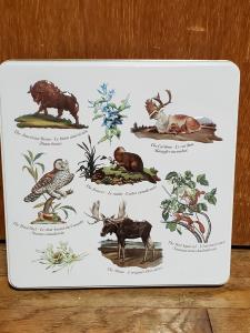 Vintage Hudson's Bay Wildlife Tobacco Box Tin