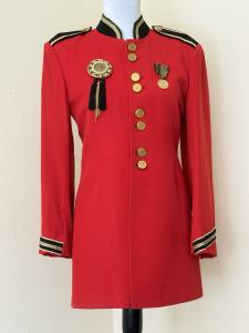 RCMP Red Jacket Style Gold-Tone Coin Brooch