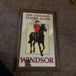 Vintage Windsor Canadian Whiskey Bar Sign 23" x 15